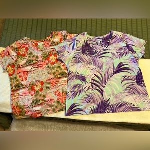 ✌🏻Two Woman’s Caribbean Joe tops in Size 2X